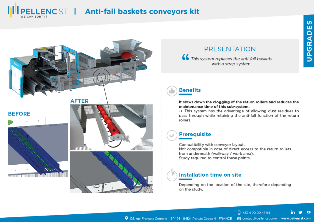 UPGRADES-Panier anti-chute convoyeur