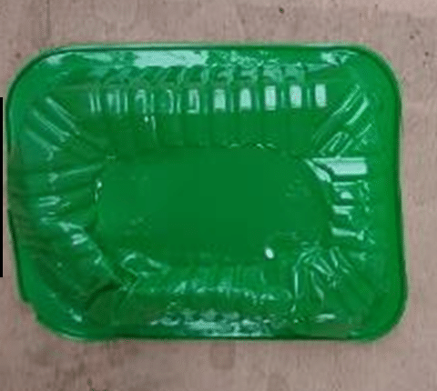 green tray in bio-based plastics